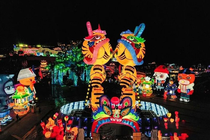 2022年以虎為題材的自貢彩燈特別受市場歡迎
